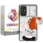 کاور لاین کینگ مدل Pandaloopi مناسب برای گوشی موبایل سامسونگ Galaxy A71 به همراه پایه نگهدارنده