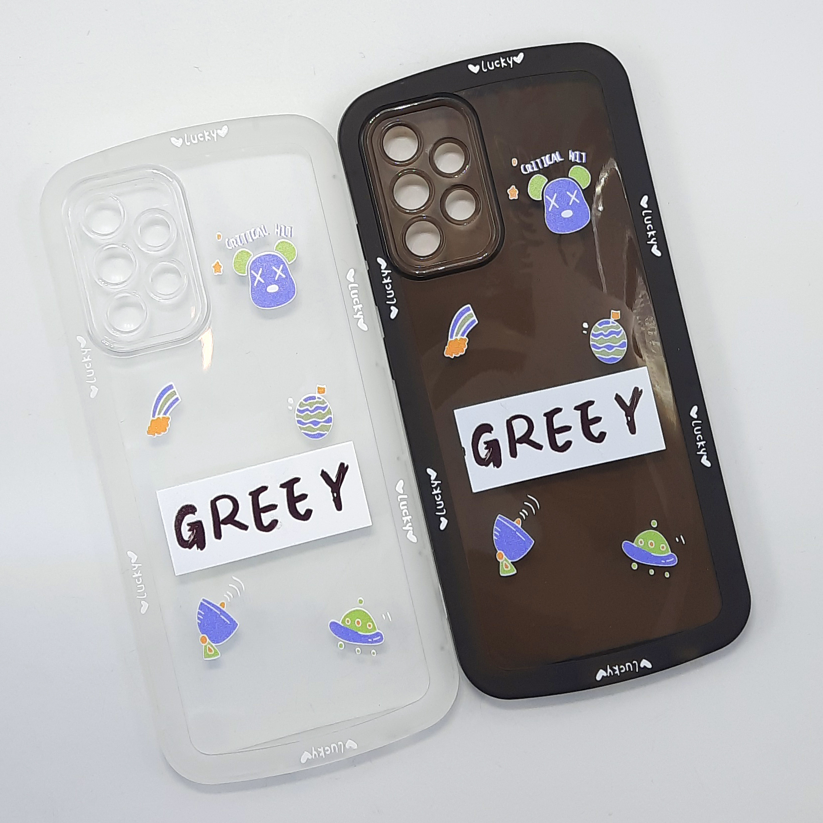 کاور لاین کینگ مدل تدی آکواریومی مناسب برای گوشی موبایل سامسونگ Galaxy A23 4G به همراه پایه نگهدارنده