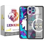 کاور لاین کینگ مدل دو خرسLOVE مناسب برای گوشی موبایل اپل IPhone 13 pro