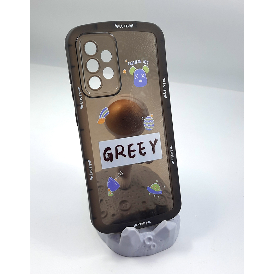 کاور لاین کینگ مدل تدی آکواریومی مناسب برای گوشی موبایل سامسونگ Galaxy A23 4G به همراه پایه نگهدارنده