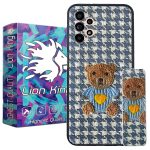 کاور لاین کینگ مدل پارچه ای 3D مناسب برای گوشی موبایل سامسونگ Galaxy A53 به همراه پایه نگهدارنده