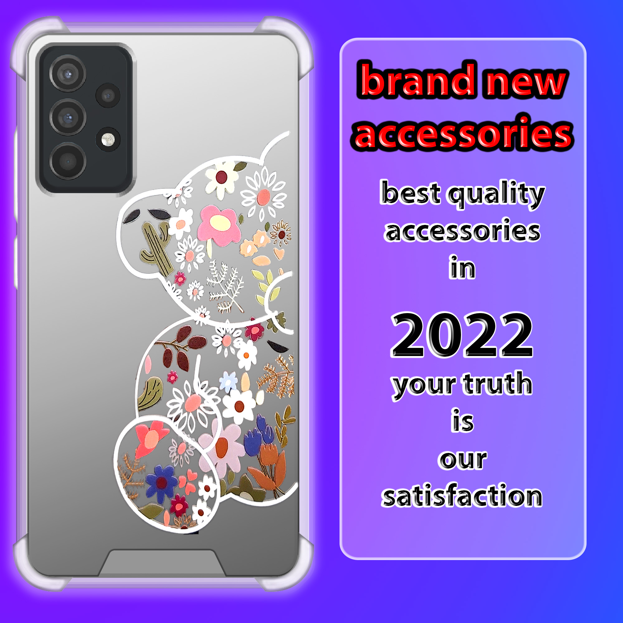کاور لاین کینگ مدل آینه ایی نشکن طرح خرس مناسب برای گوشی موبایل سامسونگ Galaxy A23 4G