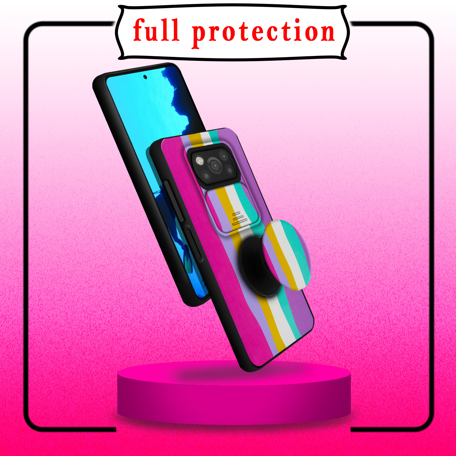 کاور لاین کینگ مدل Raginkamani2 مناسب برای گوشی موبایل شیائومی Poco X3 / Poco X3 Pro به همراه پایه نگهدارنده