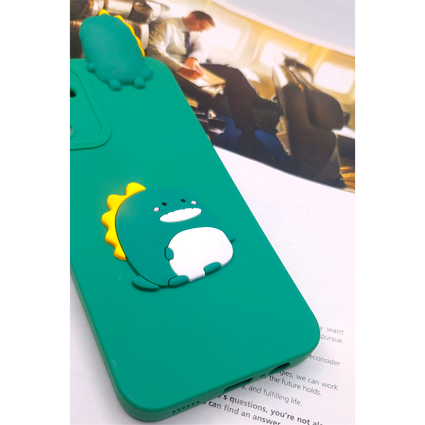کاور طرح دایناسورAFF مناسب برای گوشی موبایل اپل IPhone 13 pro Max به همراه بند آویز