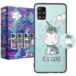کاور لاین کینگ مدل itis coldi مناسب برای گوشی موبایل سامسونگ Galaxy A71 به همراه پایه نگهدارنده