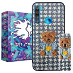 کاور لاین کینگ مدل پارچه ای 3D مناسب برای گوشی موبایل شیائومی Redmi Note 8  به همراه پایه نگهدارنده