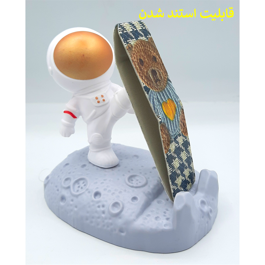 کاور لاین کینگ مدل پارچه ای 3D مناسب برای گوشی موبایل سامسونگ Galaxy A12 به همراه پایه نگهدارنده