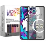 کاور لاین کینگ مدل دو خرسLOVE مناسب برای گوشی موبایل اپل IPhone 12 pro Max