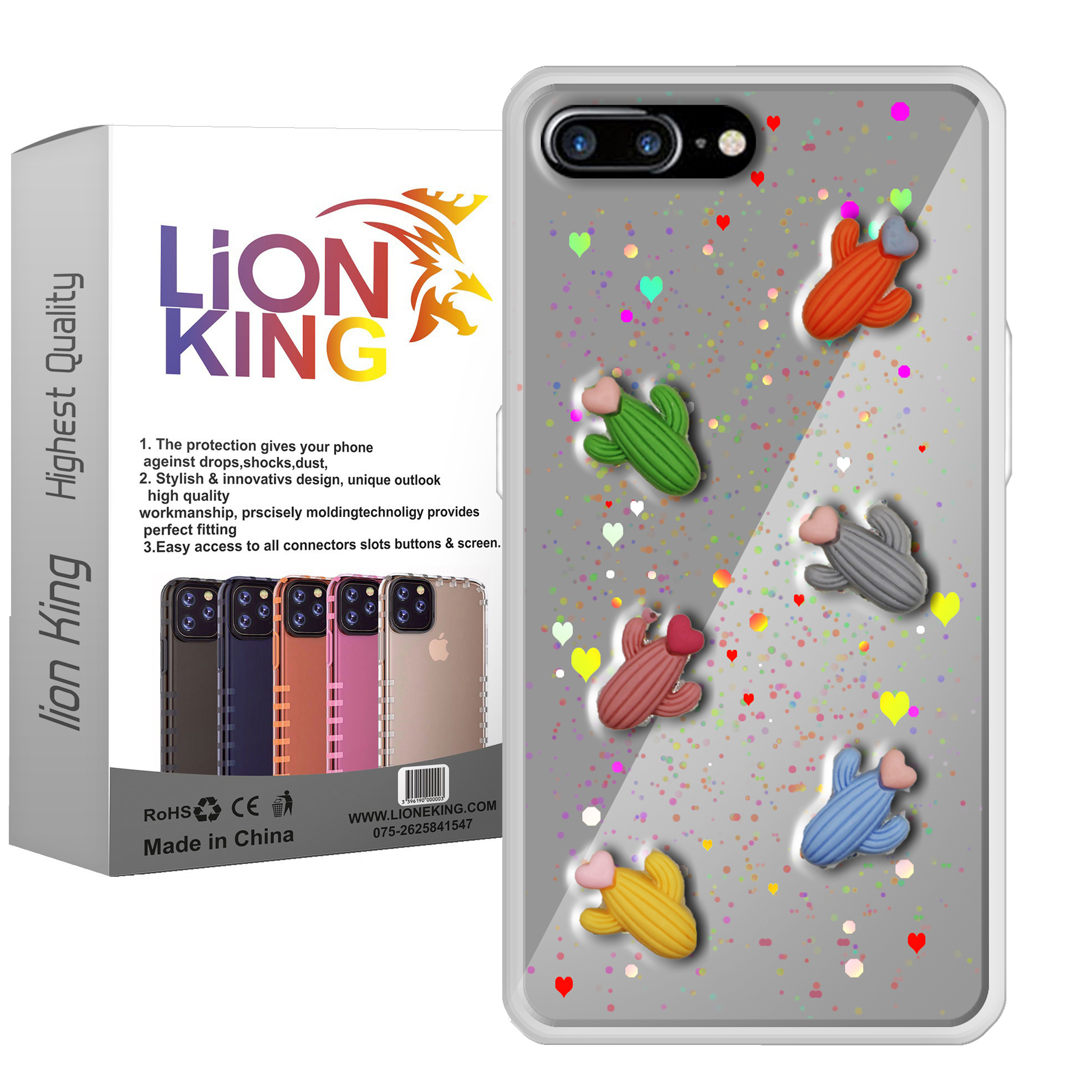 کاور لاین کینگ مدل kaktoosghalbdar مناسب برای گوشی موبایل اپل iPhone 7Plus / 8Plus
