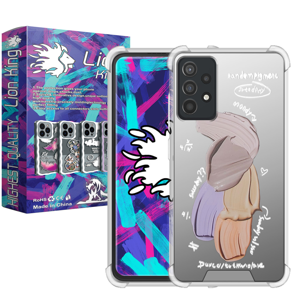 کاور لاین کینگ مدل آینه ایی نشکن طرح گواش مناسب برای گوشی موبایل سامسونگ Galaxy A33 5G