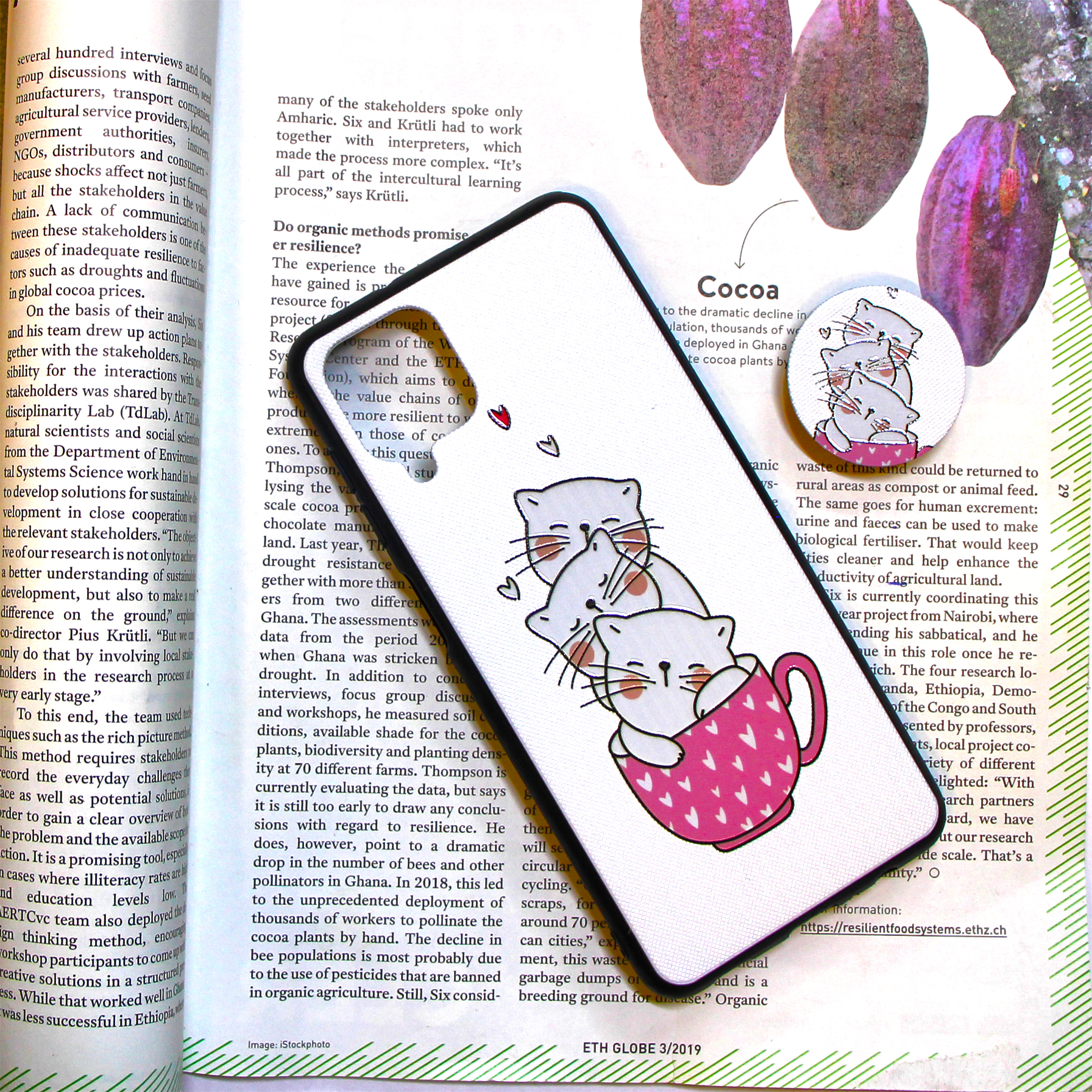 کاور لاین کینگ مدل livan cat مناسب برای گوشی موبایل سامسونگ Galaxy A42 به همراه پایه نگهدارنده
