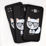 کاور لاین کینگ مدل گربه j2 مناسب برای گوشی موبایل سامسونگ Galaxy A22 4G به همراه پایه نگهدارنده