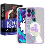 کاور کینگ پاور مدل لاله بنفش مناسب برای گوشی موبایل اپل IPhone 13 pro
