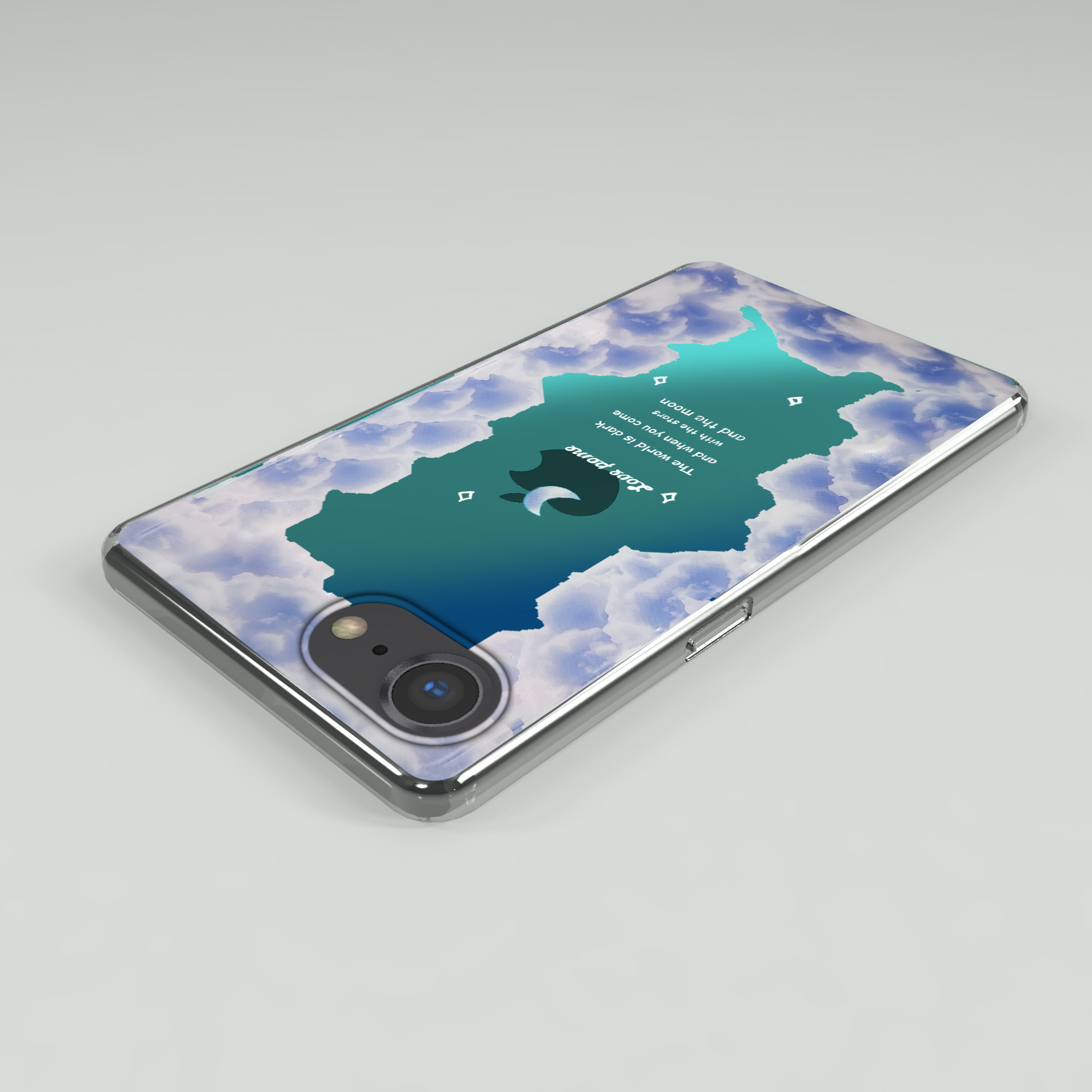 کاور لاین کینگ مدل هولوگرامی ابر وماه مناسب برای گوشی موبایل  اپل iPhone 7/8