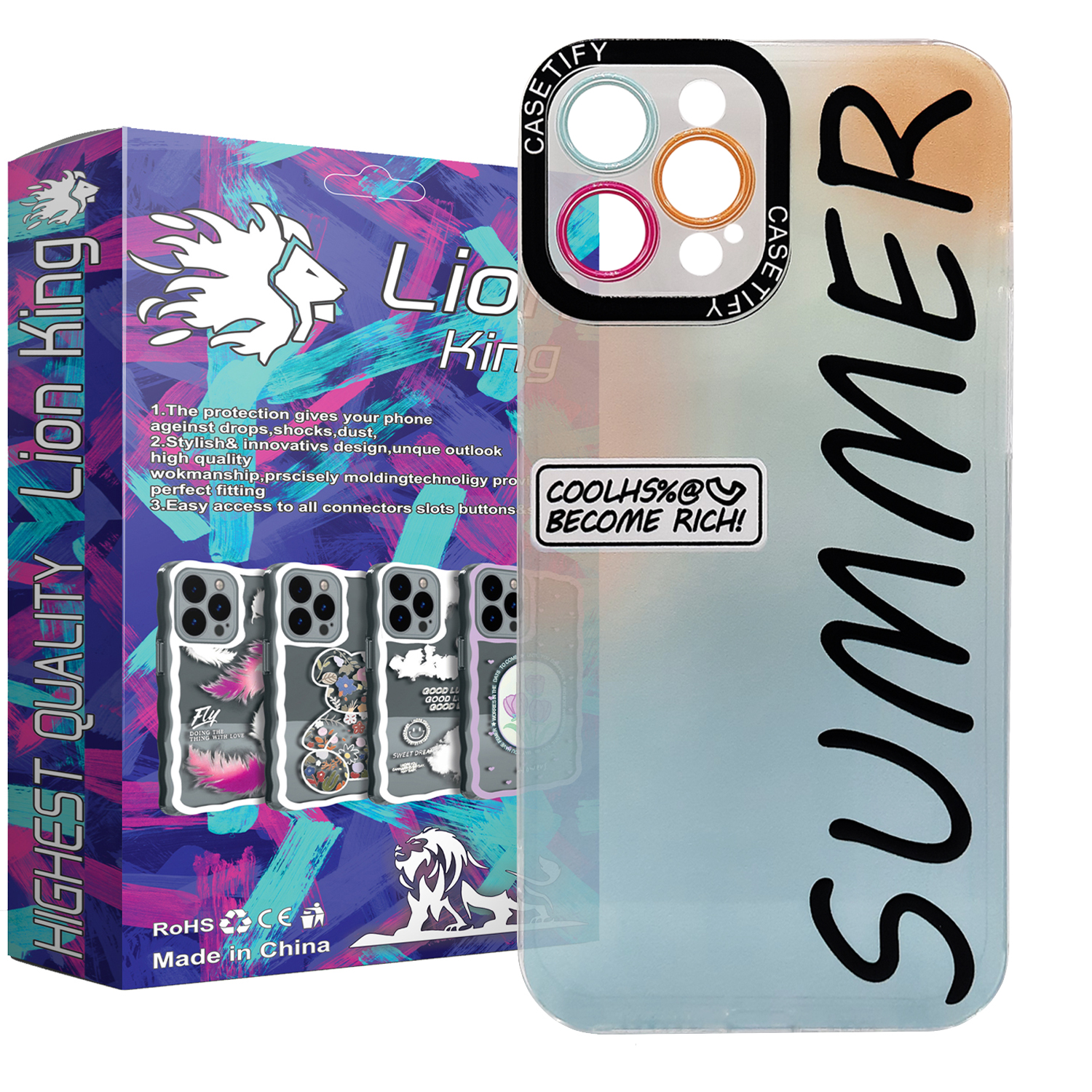 کاور لاین کینگ مدل summer مناسب برای گوشی موبایل  اپل IPhone 12 pro Max