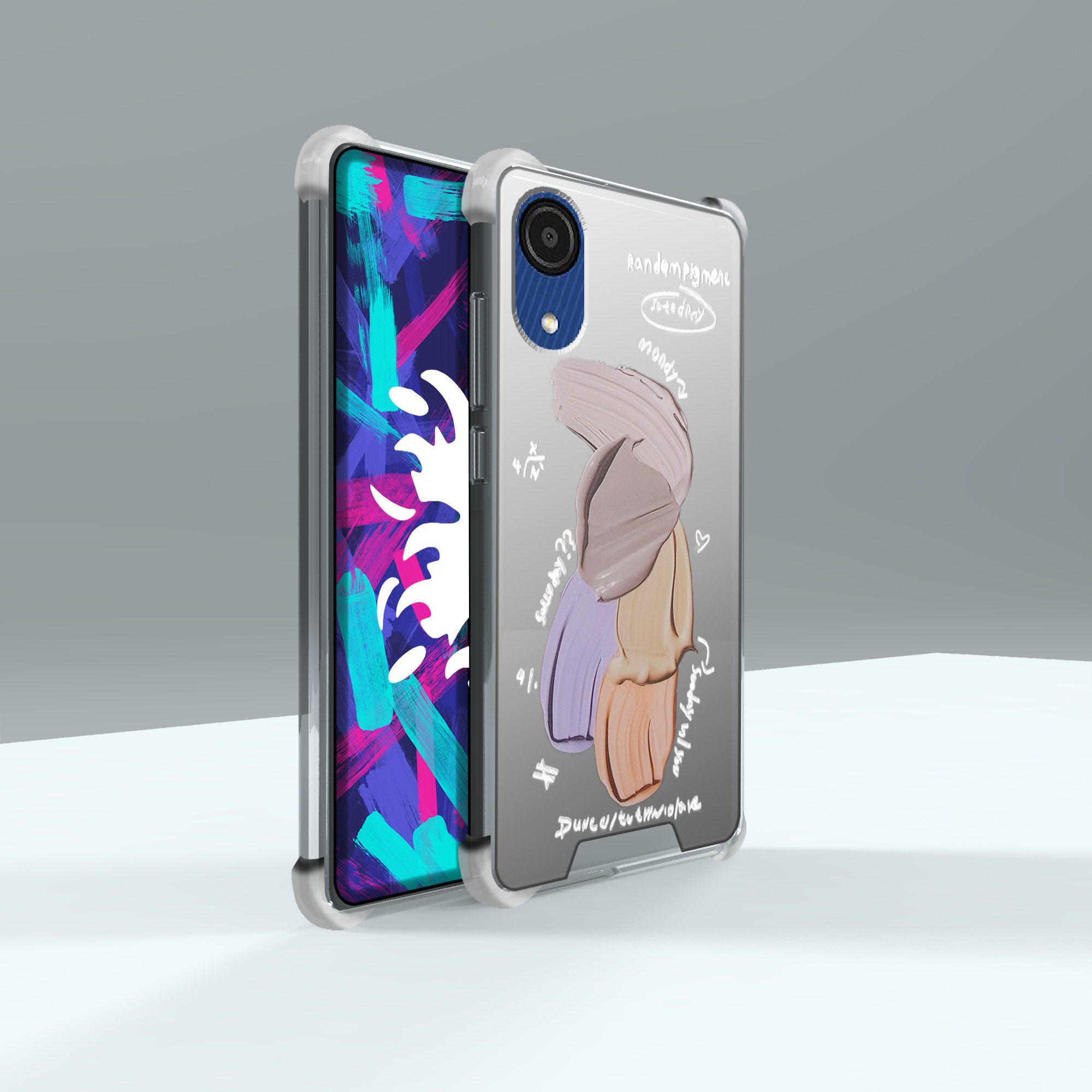 کاور لاین کینگ مدل آینه ایی نشکن طرح گواش مناسب برای گوشی موبایل سامسونگ Galaxy A03 Core