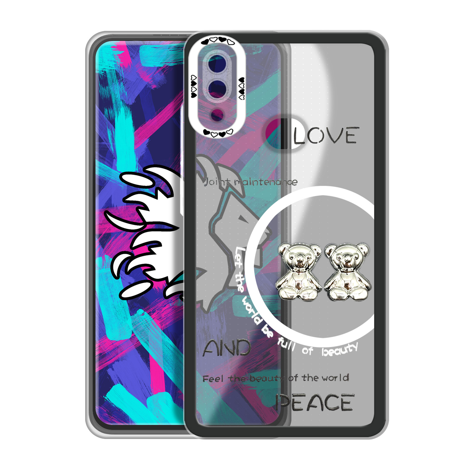 کاور لاین کینگ مدل دو خرسLOVE مناسب برای گوشی موبایل سامسونگ Galaxy A10s