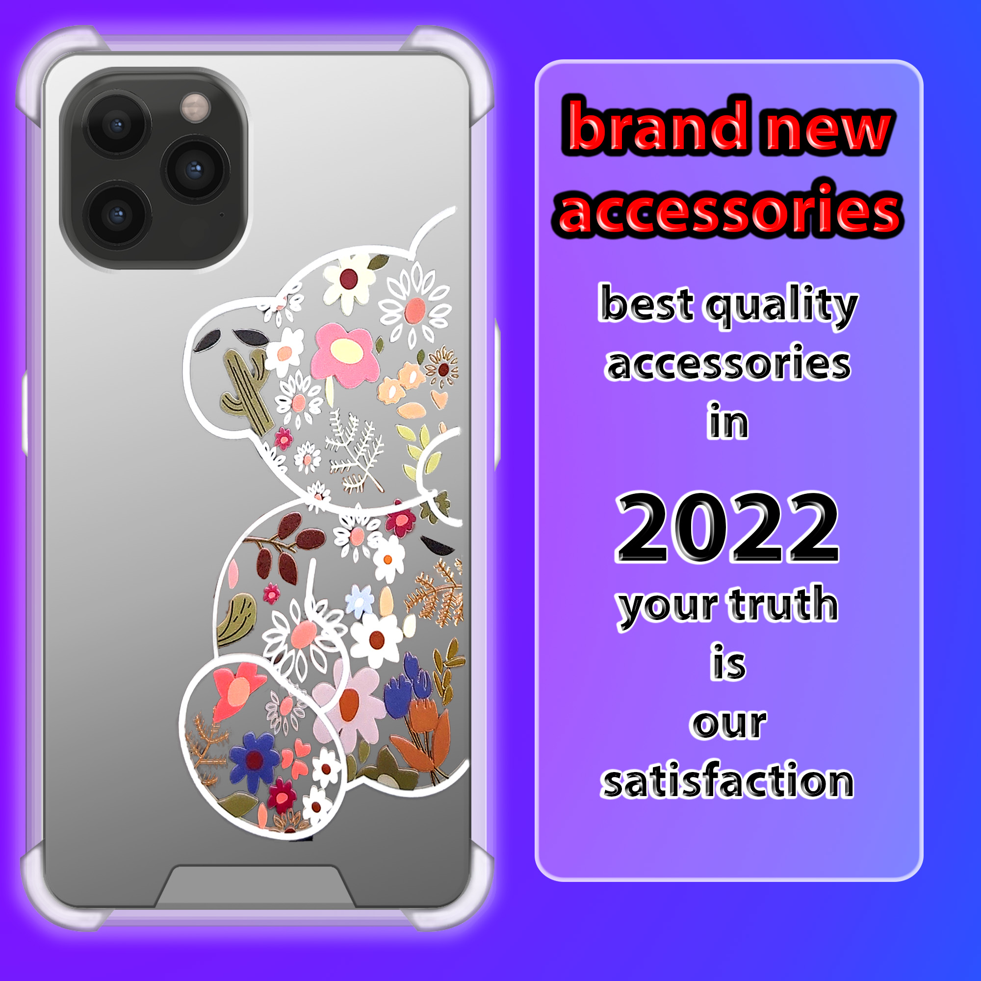 کاور لاین کینگ مدل آینه ایی نشکن طرح خرس مناسب برای گوشی موبایل اپل IPhone 13 pro