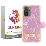 کاور لاین کینگ مدل کریستال یخی مناسب برای گوشی موبایل شیائومی Redmi Note10/10S به همراه پایه نگهدارنده