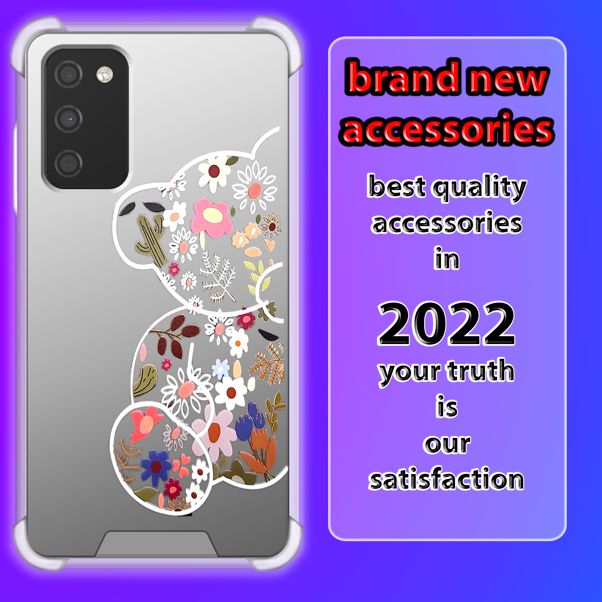 کاور لاین کینگ مدل آینه ایی نشکن طرح خرس مناسب برای گوشی موبایل سامسونگ Galaxy A03s