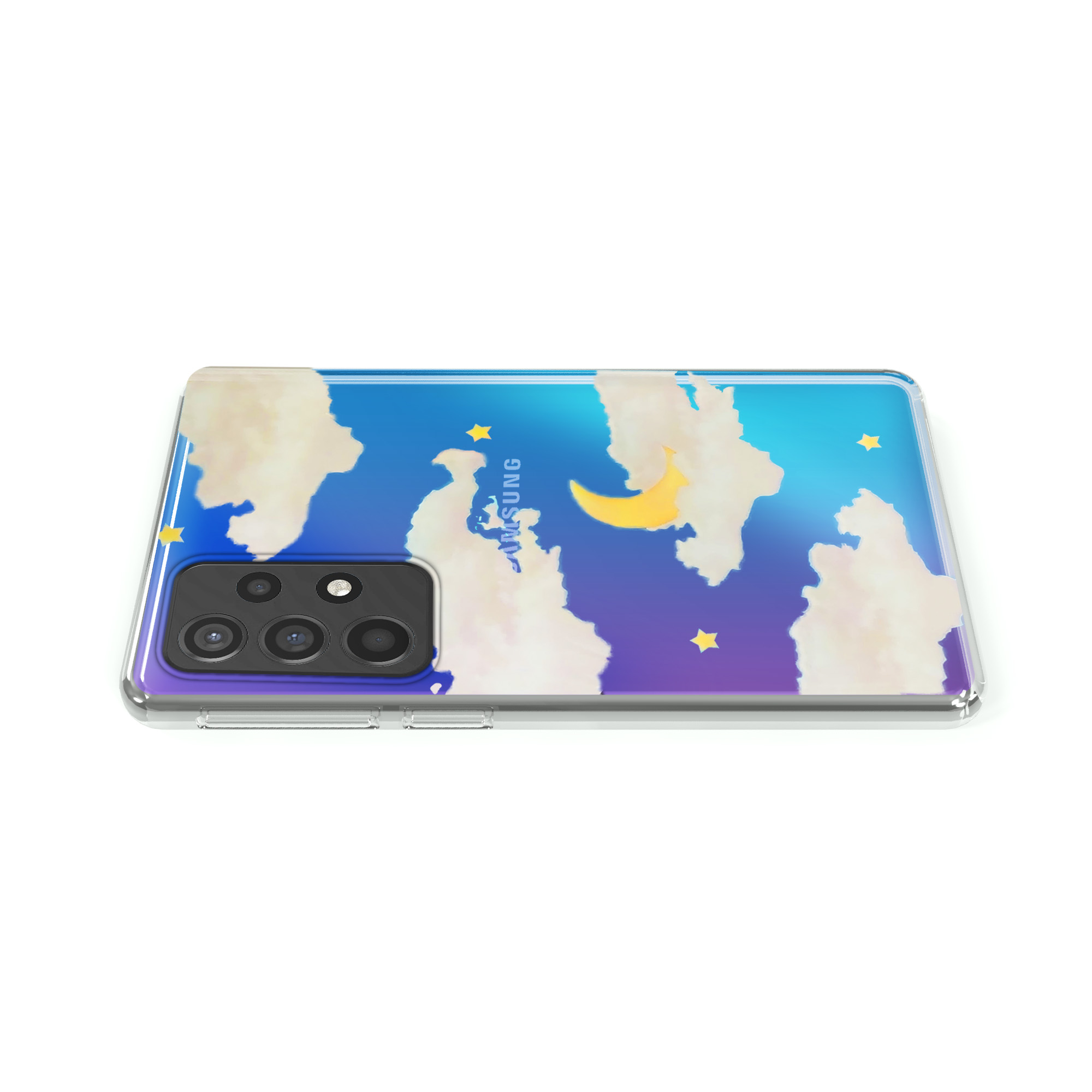 کاور لاین کینگ مدل هولوگرامی ابر وماه مناسب برای گوشی موبایل سامسونگ Galaxy A13 4G
