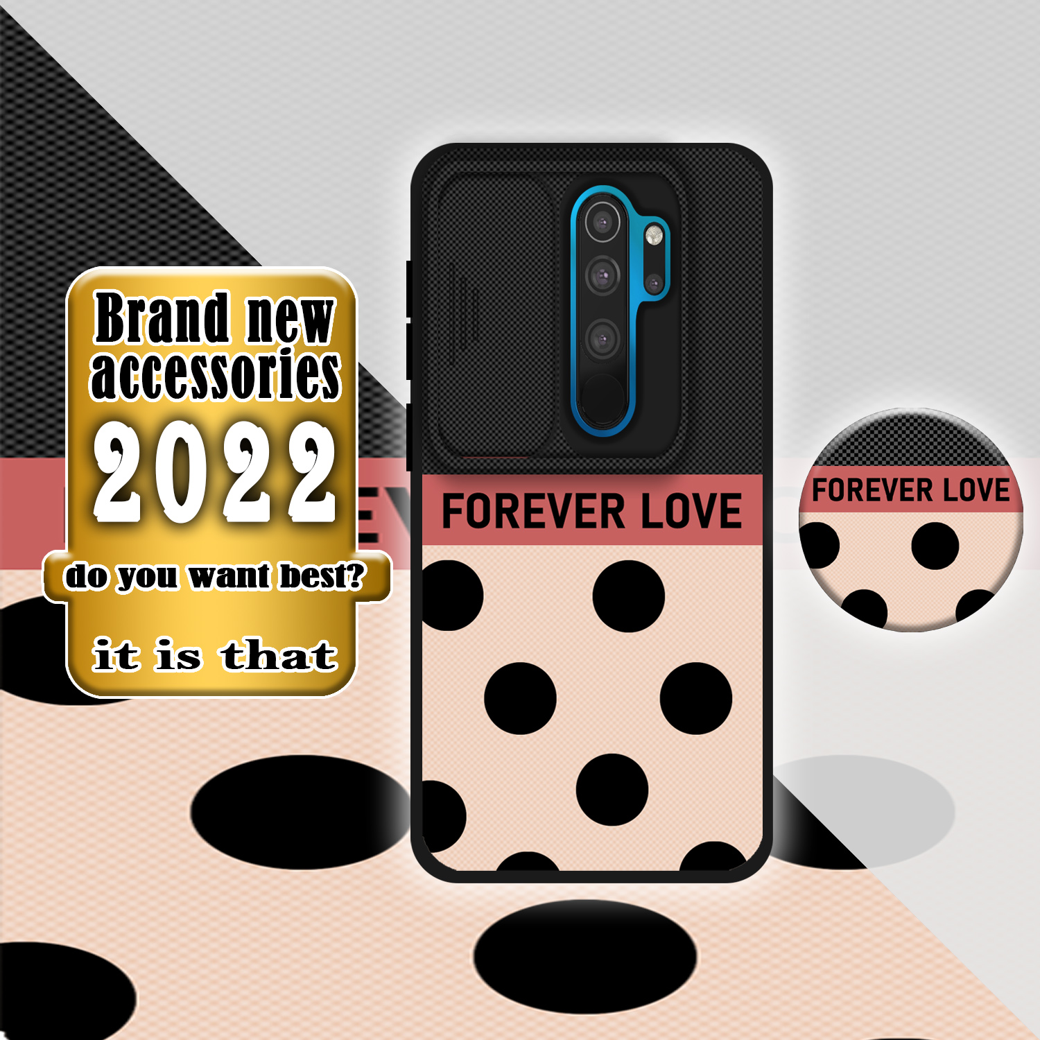 کاور کینگ پاور مدل FOREVER LOVE مناسب برای گوشی موبایل شیائومی Redmi Note 8 Pro به همراه پایه نگهدارنده
