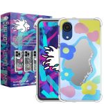 کاور لاین کینگ مدل آینه ایی نشکن طرح گل مناسب برای گوشی موبایل سامسونگ Galaxy A03 Core