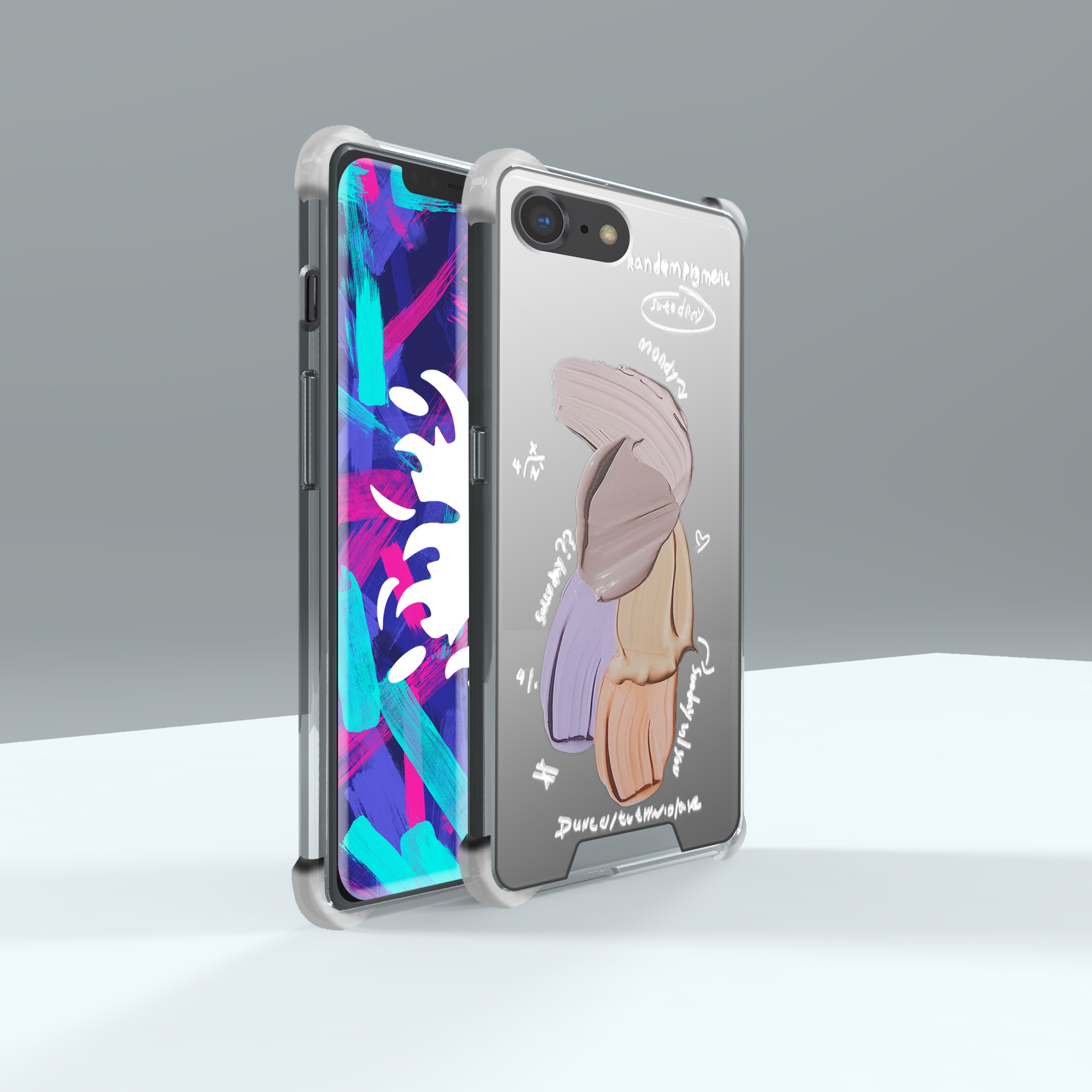 کاور لاین کینگ مدل آینه ایی نشکن طرح گواش مناسب برای گوشی موبایل اپل iPhone 7/8