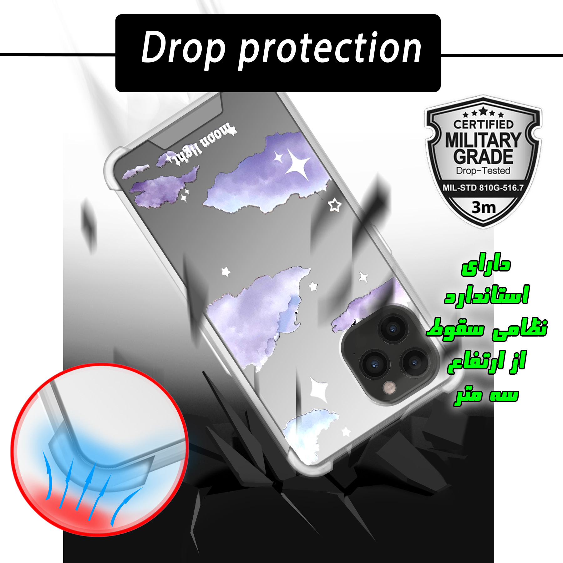 کاور لاین کینگ طرح آسمان مناسب برای گوشی موبایل اپل IPhone 13 pro