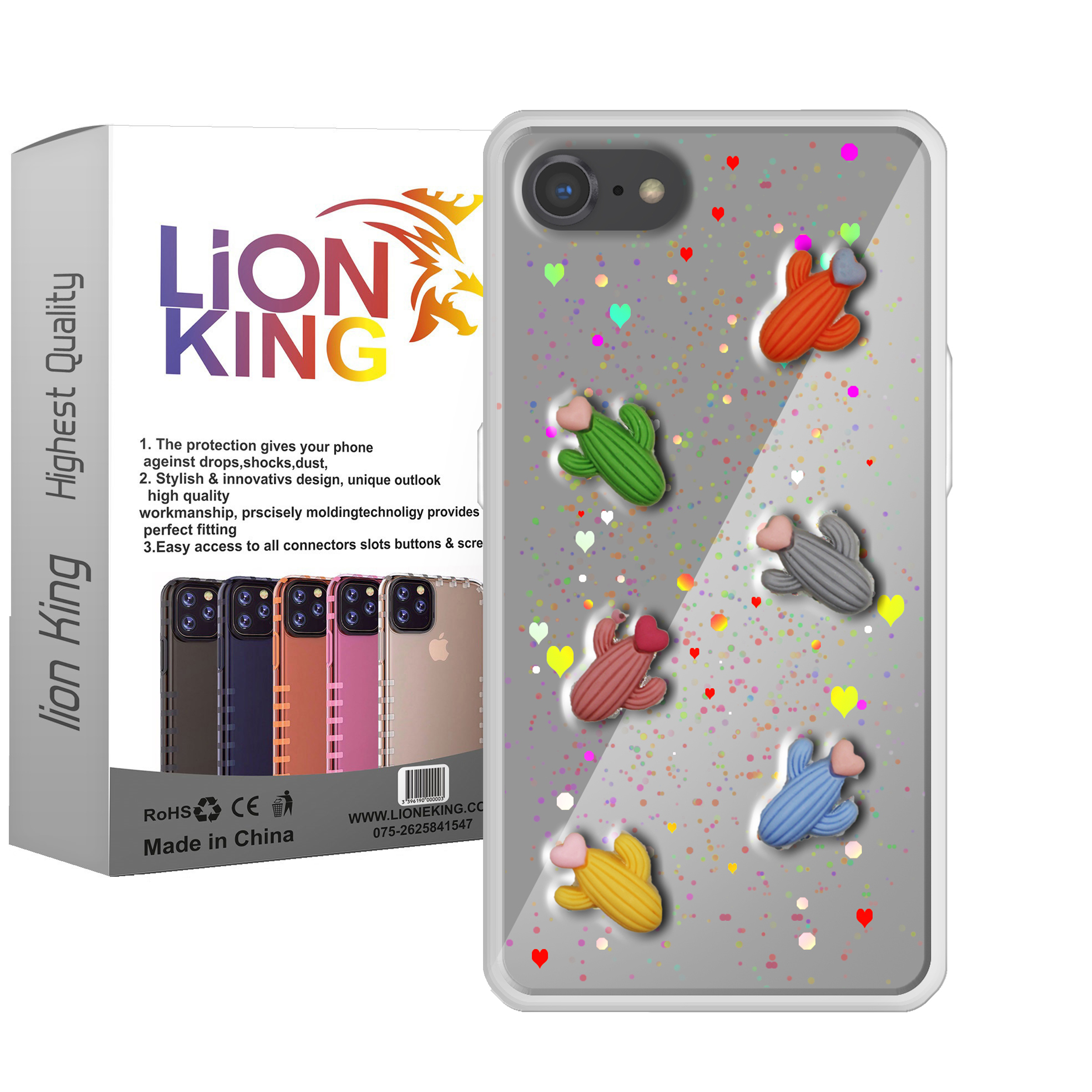 کاور لاین کینگ مدل kaktoosghalbdar مناسب برای گوشی موبایل اپل iPhone 7/8