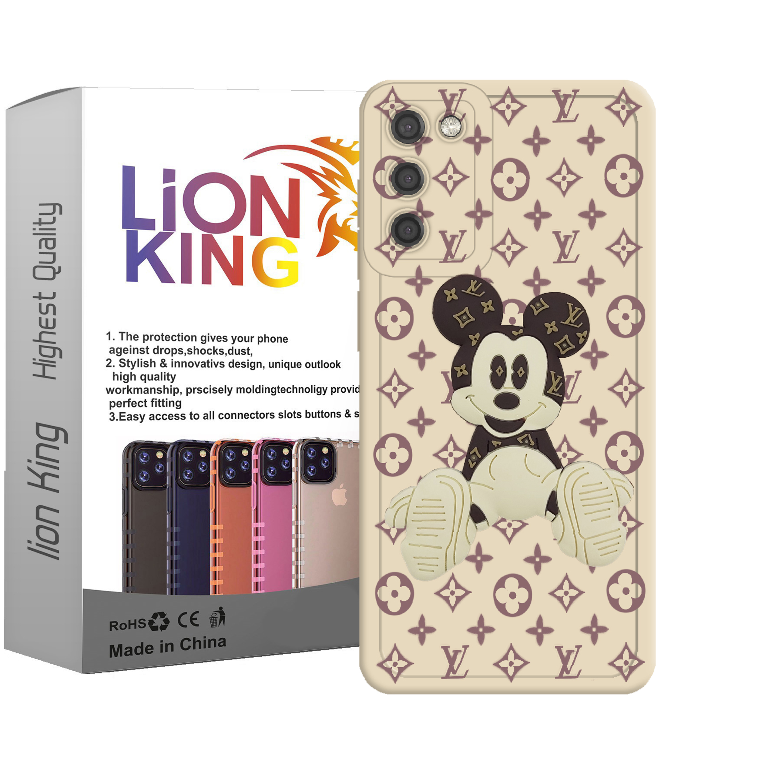 کاور لاین کینگ مدل میکی موس LV2 مناسب برای گوشی موبایل سامسونگ Galaxy A03s
