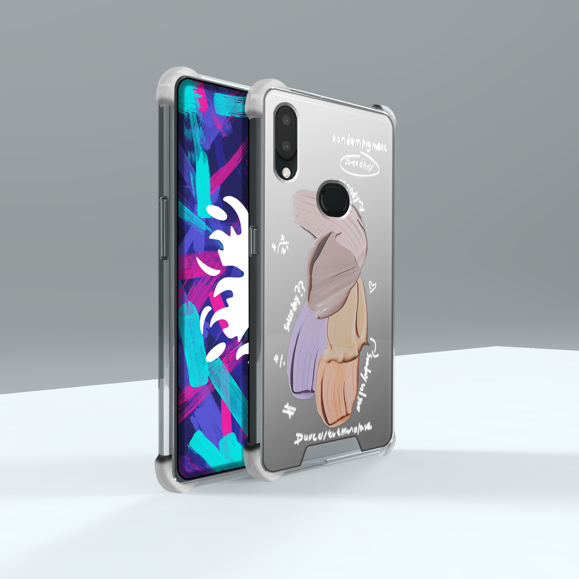 کاور لاین کینگ مدل آینه ایی نشکن طرح گواش مناسب برای گوشی موبایل سامسونگ Galaxy A10s