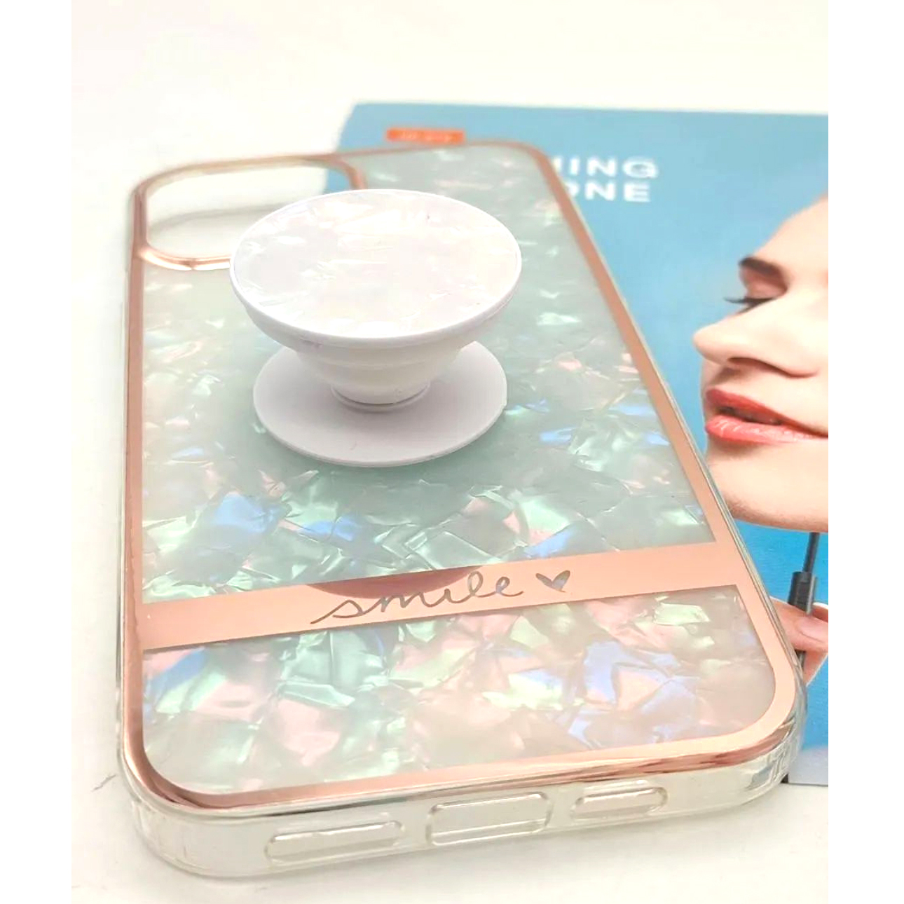 کاور لاین کینگ مدل کریستال یخی مناسب برای گوشی موبایل اپل IPhone 11  به همراه پایه نگهدارنده
