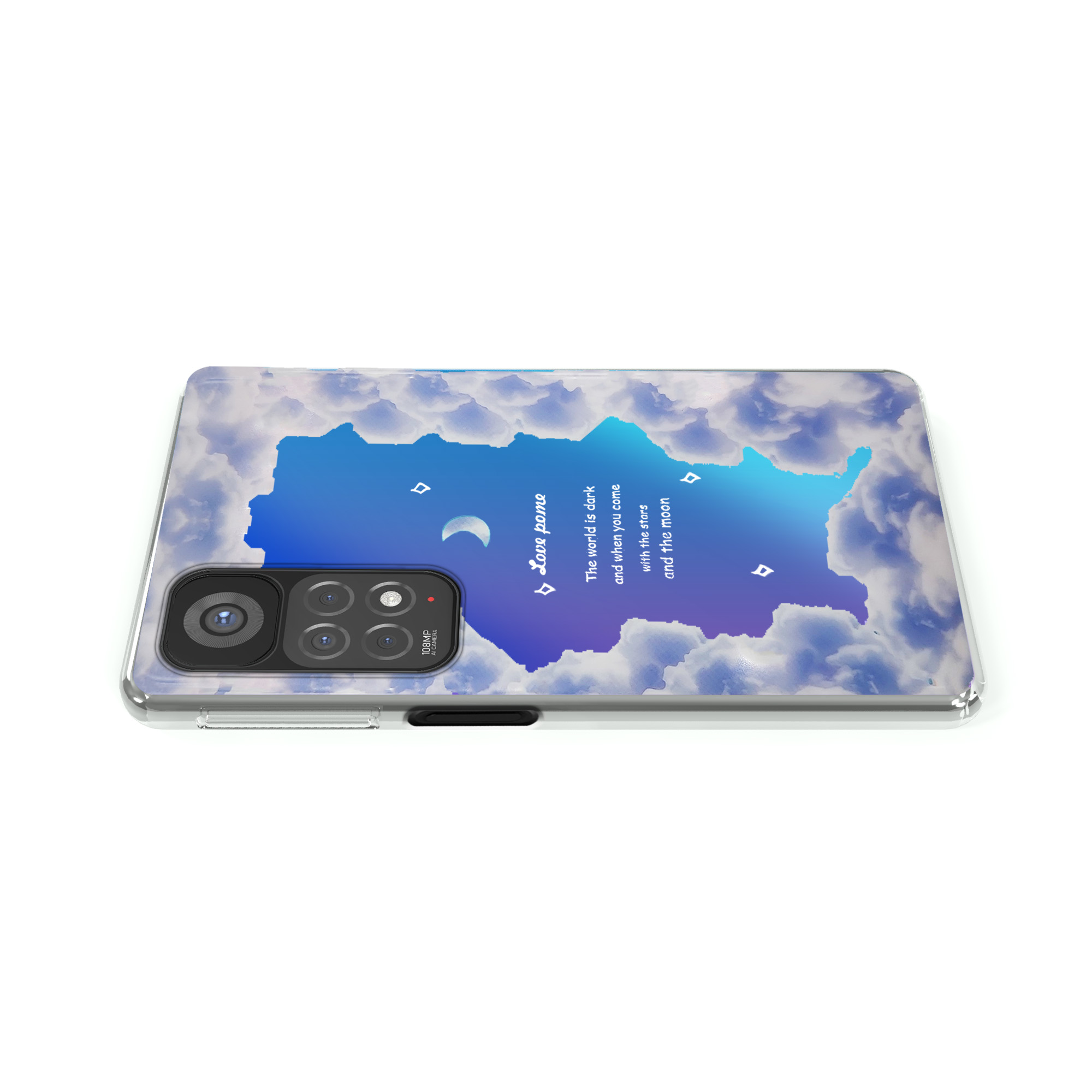 کاور لاین کینگ مدل هولوگرامی ابر وماه مناسب برای گوشی موبایل شیائومی Redmi Note 11 Global / Note 11S