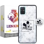 کاور لاین کینگ مدل Mickey2 مناسب برای گوشی موبایل سامسونگ Galaxy A31 به همراه پایه نگهدارنده