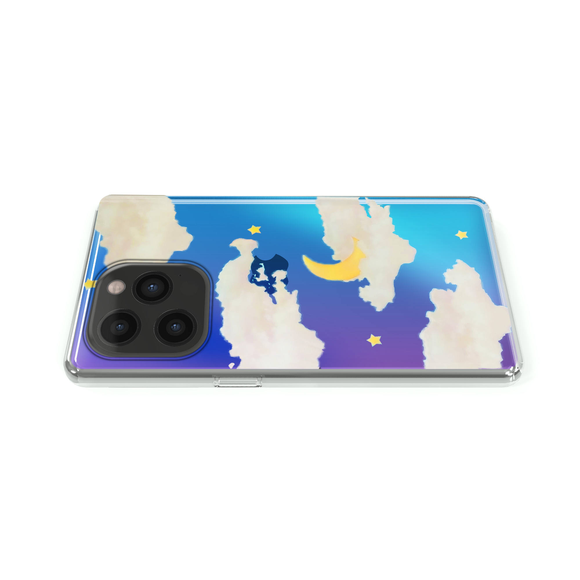کاور لاین کینگ مدل هولوگرامی ابر وماه مناسب برای گوشی موبایل اپل IPhone 13 pro Max