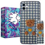 کاور لاین کینگ مدل پارچه ای 3D مناسب برای گوشی موبایل سامسونگ Galaxy A04 / A04e به همراه پایه نگهدارنده