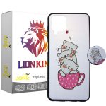 کاور لاین کینگ مدل livan cat مناسب برای گوشی موبایل سامسونگ Galaxy A42 به همراه پایه نگهدارنده