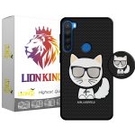 کاور لاین کینگ مدل گربه j2 مناسب برای گوشی موبایل شیائومی Redmi Note 8 به همراه پایه نگهدارنده