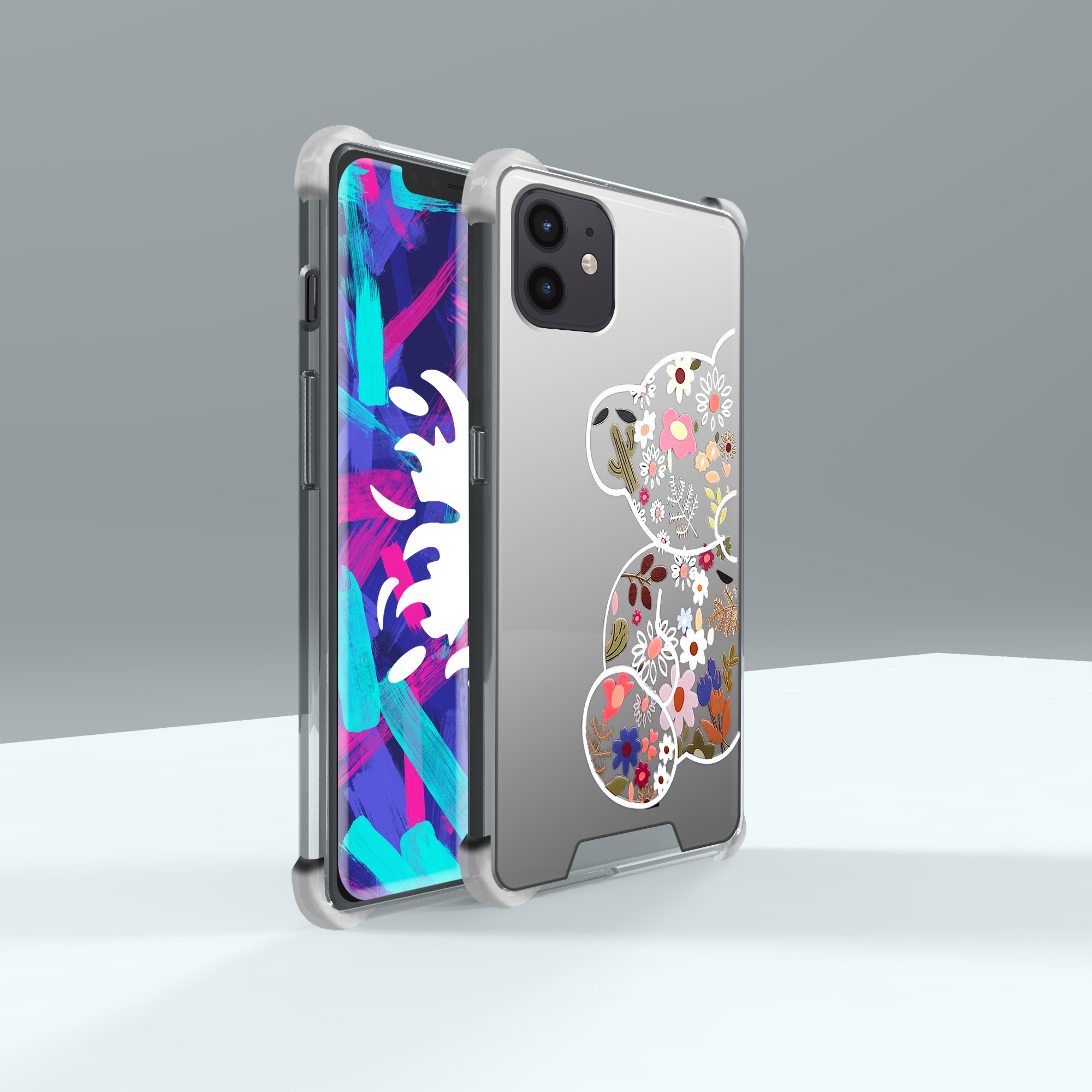 کاور لاین کینگ مدل آینه ایی نشکن طرح خرس مناسب برای گوشی موبایل اپل IPhone 11