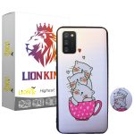 کاور لاین کینگ مدل livan cat مناسب برای گوشی موبایل سامسونگ GALAXY A02S به همراه پایه نگهدارنده