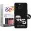 کاور لاین کینگ مدل  گربه و مردعینکی مناسب برای گوشی موبایل اپل IPhone 13 pro به همراه پایه نگهدارنده