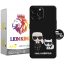 کاور لاین کینگ مدل  گربه و مردعینکی مناسب برای گوشی موبایل اپل IPhone 13 pro به همراه پایه نگهدارنده